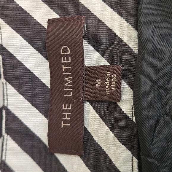 The Limited Black and White Roman-Striped Skirt 2 side Pockets Women size M - Picture 4 of 11